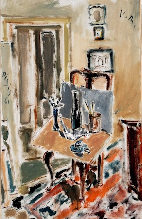 Filippo de Pisis, Interno dello studio, 1941, olio su tela cm 79,5 x 50