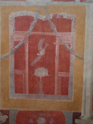 Domus di Lucceia Primitiva, dettaglio della parete ovest
